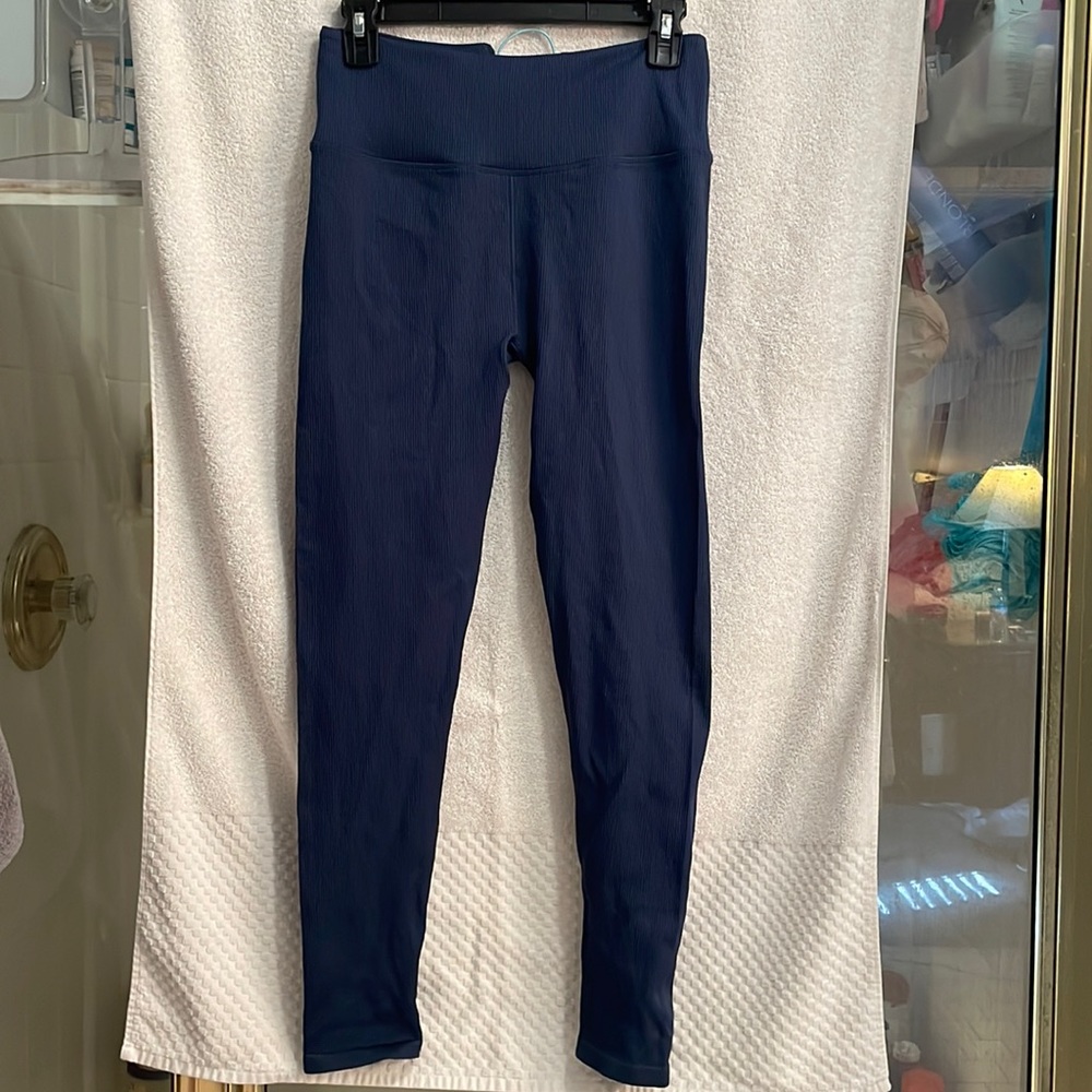 Fabletics Blue Ribbed Women’s Leggings